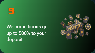 Welcome bonus five hundred percent with slot machine