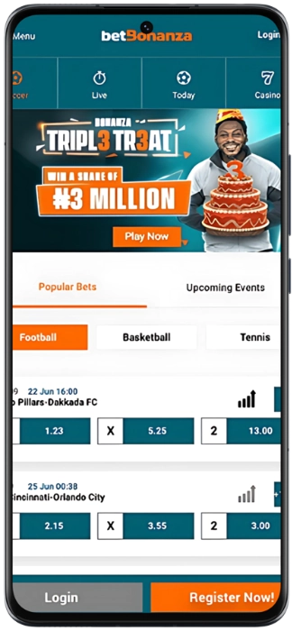 Mobile sportsbook page with popular football bets