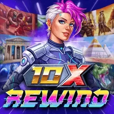 Ten X Rewind slot with purple hair woman
