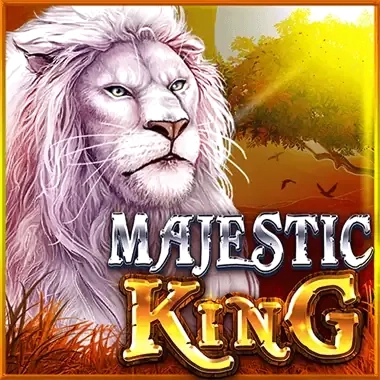 Majestic King slot with white lion portrait artwork