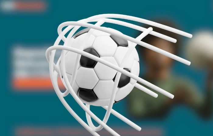 Football sports betting category with soccer ball