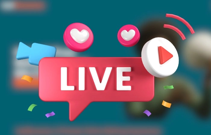 Live betting category with hearts and stream